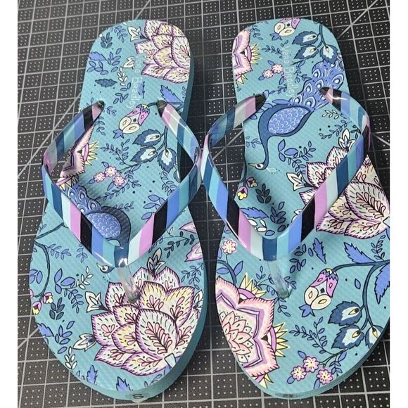 VERA BRADLY FLIP FLOP floral print‎ sz Small ( US 6-7) - Picture 1 of 9
